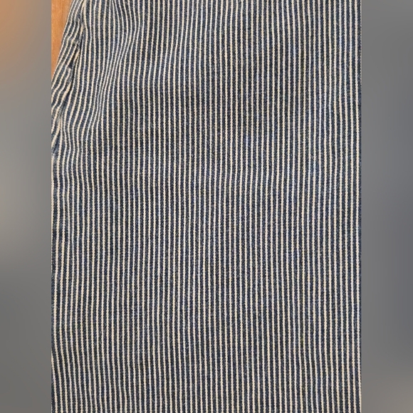 Croft & Barrow Classic Blue Striped Jean Skirt - Picture 2 of 8